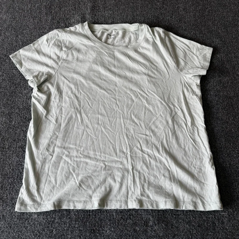 Madewell Northside Vintage Tee Bundle Womens Large Grey Tan Cotton Crewneck 3pk